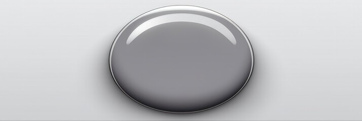Blank Grey Button. Web Graphic Element of Grey Badge Symbol for UI Design and Website Navigation Illustration
