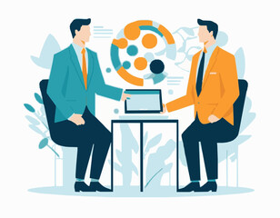 Business Collaboration and Partnership Vector Illustration