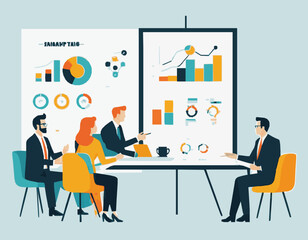 Successful Team Meeting Presentation Graphic