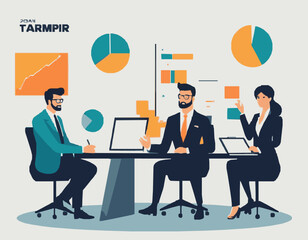 Successful Team Meeting Presentation Graphic