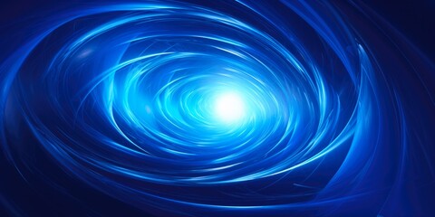Blue Vortex Background with Abstract Energy. 3D Render of Creative Light Design