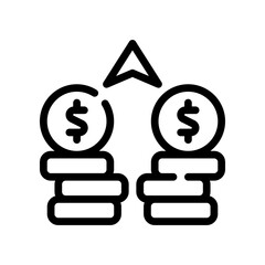 wealth line icon