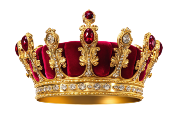 golden crown isolated on white