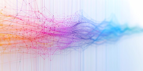 New age of data visualization. Data science and visual management design concept. Abstract background. Hand edited, generative AI based.
