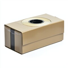 Fototapeta premium Roll of Adhesive Tape in a Neatly Packaged Box for Office or Household Use