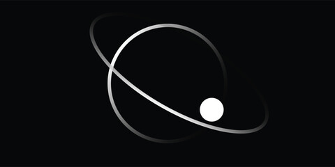 Planets Illustration On black Background.