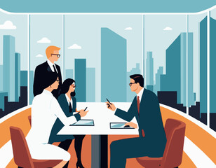 Professional Business Meeting Graphic Design Element