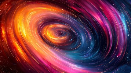 Abstract Tech Background with Swirling Digital Lines