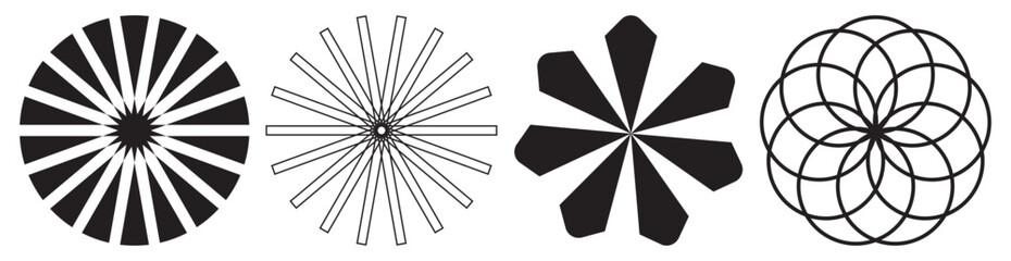 Vibrant Fusion of Geometric Shapes Vectors