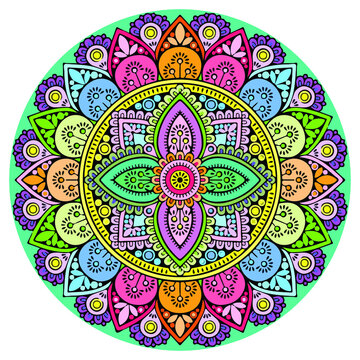 mandala ornamental colorido