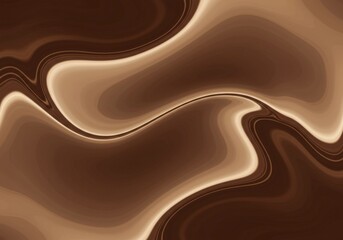 Mocha Mousse - color of 2025 year. Abstract beige brown waves flowing texture background. Minimalistic backdrop for design, business card, poster, wallpaper, banner. Natural, earthy deep brown color. 