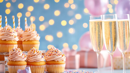 Cake for birthday parties card making background