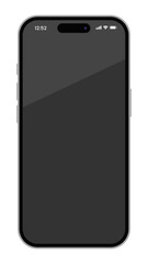 スマートフォンの液晶画面のシンプルなモックアップのベクターイラスト