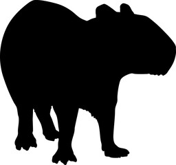 silhouette of capybara illustration.