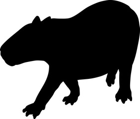 silhouette of capybara illustration.