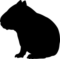 silhouette of capybara illustration.