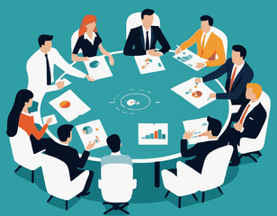 Business People Meeting and Planning Concept Image