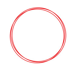 Red doodle circle elements