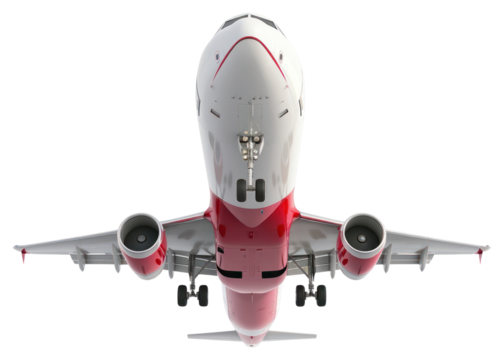 PNG Modern commercial airplane flying high - Powered by Adobe