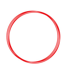 Red doodle circle elements 