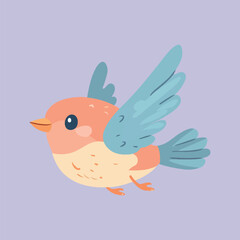 A Cute bird flying vector Illustration