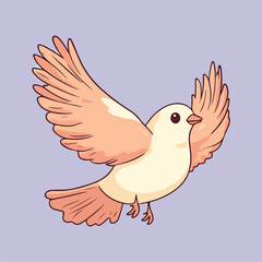 A Cute bird flying vector Illustration