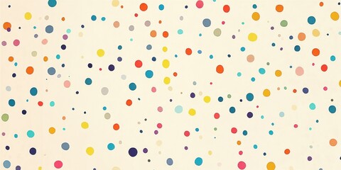 Colorful Circles Scattered Across A Beige Background