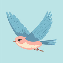 A Cute bird flying vector Illustration