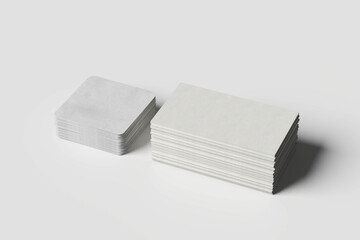 Square round corner business card, mock up template for, Business card 