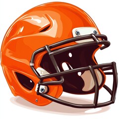 Fototapeta premium Bright orange football helmet for sports.