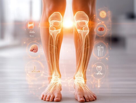 A health concept focusing on leg anatomy.