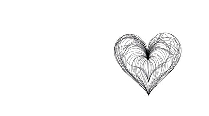 Abstract Heart: A Tangled Web of Love and Passion.  Intricate lines depict the complexities of emotion, a visual representation of the human heart's depths.