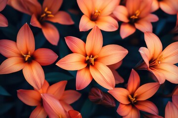 Close-up of delicate coral flowers
