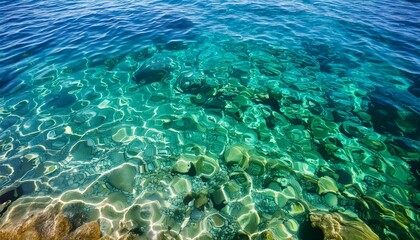 Fototapeta premium 水 透明 テクスチャ 水紋