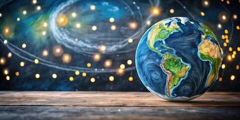 Celestial drawing: Astro photos of Earth at night.