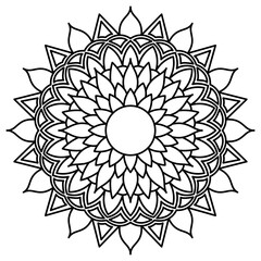 Naklejka premium mandala art for coloring page.