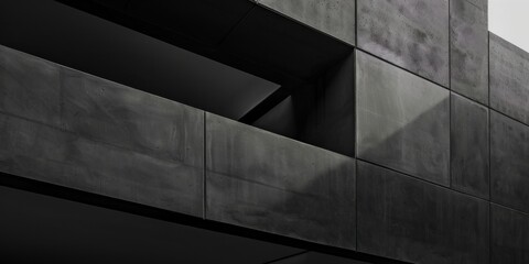 An abstract minimalist composition with a deep charcoal gray background, Minimalist lines and geometric shapes in monochrome, Contemporary minimalist style