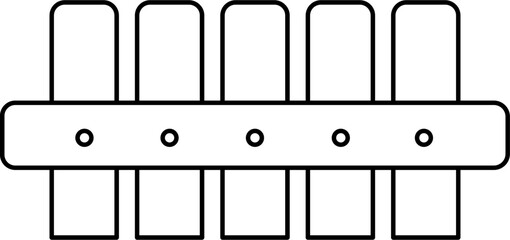 Wooden Fence Outline Coloring