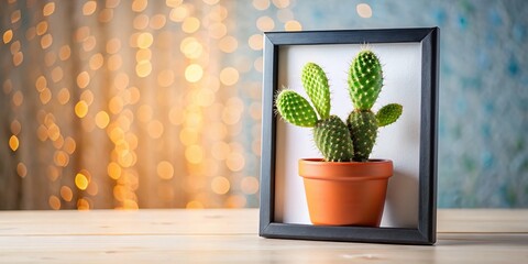 Fototapeta premium Aerial view of black pot cactus, detailed.
