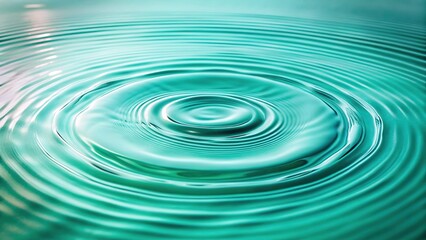 Abstract top-down image: mint water ripples, sleek minimalism.