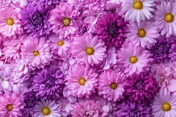 Vibrant purple and pink flowers.
