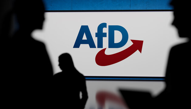 Guilherand-Granges, France - February 04, 2025. The AfD (Alternative for Germany) is a German political party known for its right-wing policies and nationalist positions. 3D render.