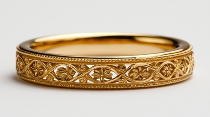 Ornate Gold Filigree Wedding Ring