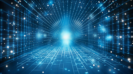 Fototapeta premium Journey through a cosmic vortex towards the event horizon in deep space
