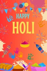 Celebrate the vibrant festival of colors with this joyful Holi wishes Post Design | Perfect for spreading love | Happiness and colorful vibes with your friends and family on this joyous occasion!