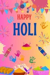 Celebrate the vibrant festival of colors with this joyful Holi wishes Post Design | Perfect for spreading love | Happiness and colorful vibes with your friends and family on this joyous occasion!
