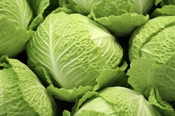 Fototapeta premium Closeup of Nutritious Cabbage Crop. Antioxidant-Rich Vegetable from Farm for Healthy Diet. Agriculture Background