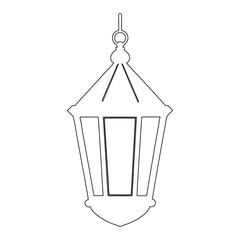 Ramadan Kareem Single Line Art Vector Illustration – Minimalist Islamic Design on White Background