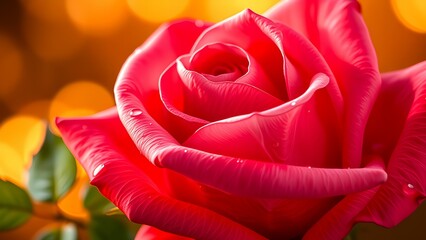 Elegant Pink Rose Macro: Delicate Petals with Dewdrops

