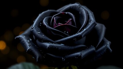 Mystical Black Rose: Elegance and Mystery in the Darkness

